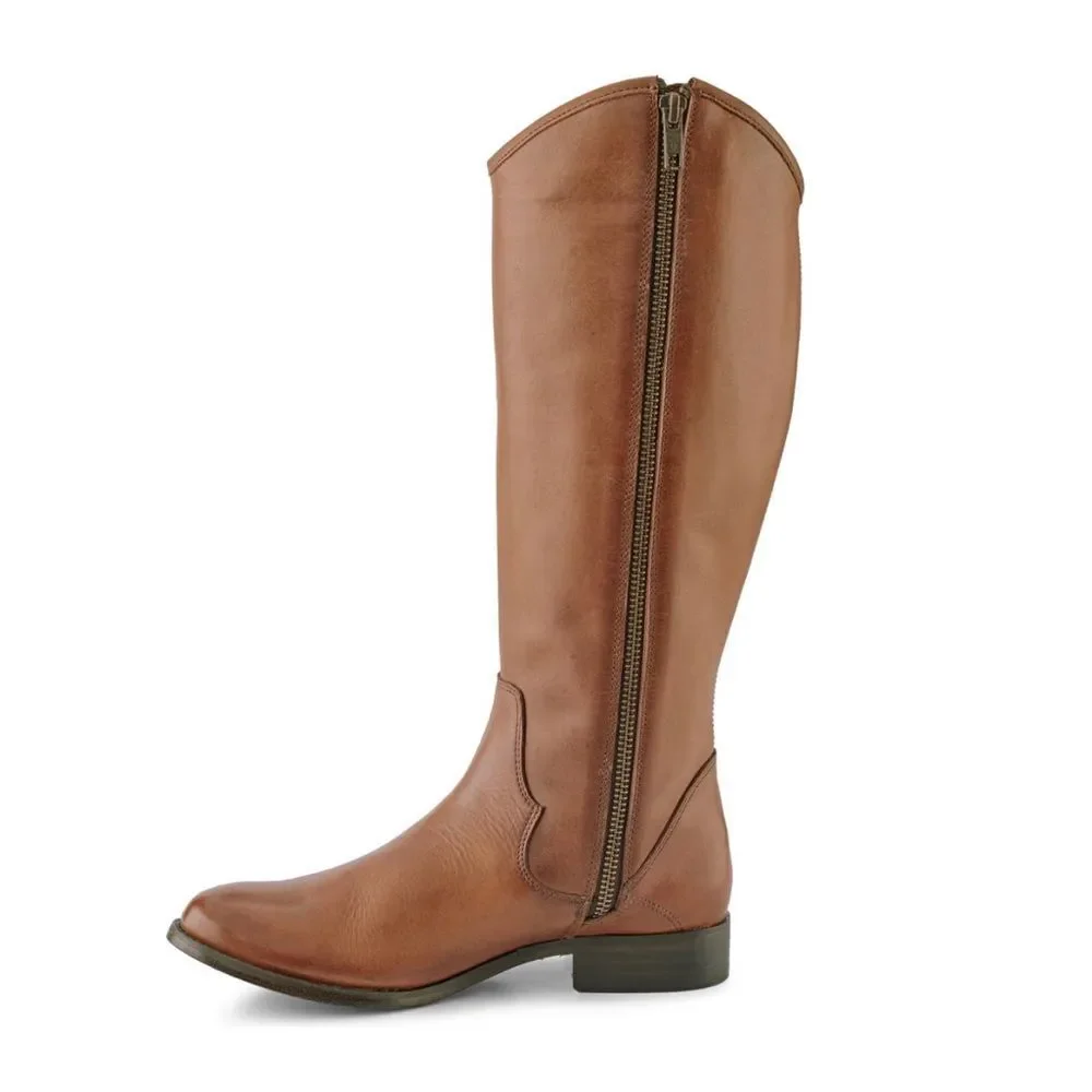 Frye exposed stitching
